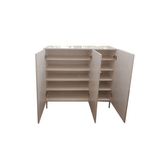 Linne 3 Door Shoe Cabinet in White (120cm) Singapore