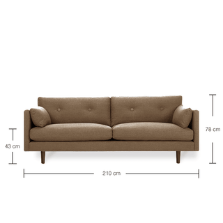 Londale 3 Seater Fabric Sofa by Zest Livings Singapore