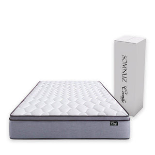 Lorina Grey Fabric Storage Bed (Water Repellent) + Somnuz™ Comfy 10" Pocketed Spring Mattress Singapore