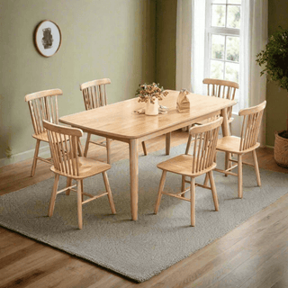 Lucia Wooden Dining Set in Oak (1+4/1+6) Singapore