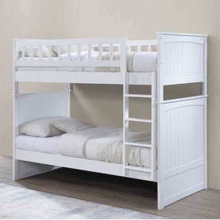 Luisa White Wooden Double Decker Bed Singapore