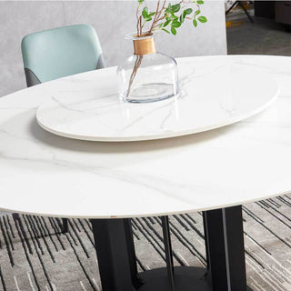 Magdalena Sintered Stone Dining Table with Lazy Susan (135cm/140cm/150cm) Singapore