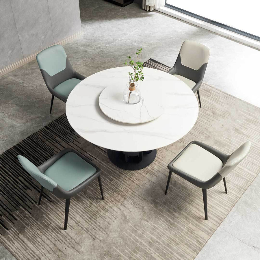 Magdalena Sintered Stone Dining Table with Lazy Susan (135cm/140cm/150cm) Singapore