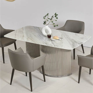 Maizu Glossy Sintered Stone Dining Table (140cm/160cm/180cm) Singapore