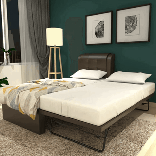 Megafurniture | Medina Faux Leather 3 in 1 Pull Out Bed Frame | Pull Out Bed