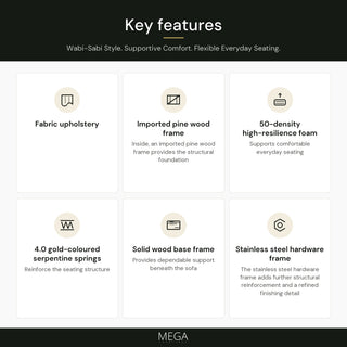 Amvessa Fabric Sofa - Key features