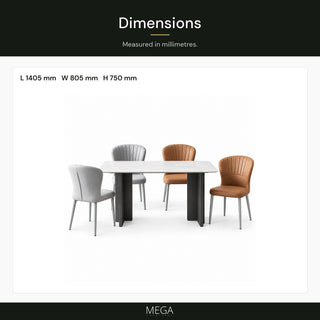 Bellenza Dining Set (1+4) - Dimensions