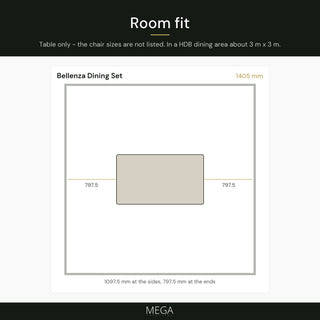 Bellenza Dining Set (1+4) - Room fit