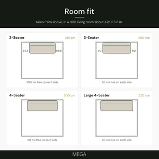 Bellvante Fabric Sofa - Room fit