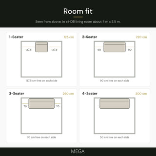 Bravessa Fabric Sofa - Room fit