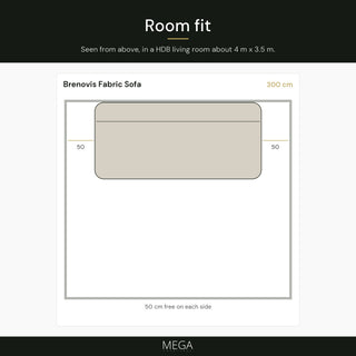 Brenovis Fabric Sofa - Room fit