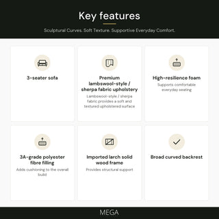 Caelora Fabric Sofa - Key features