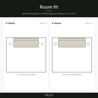 Caelvoro Fabric Sofa - Room fit