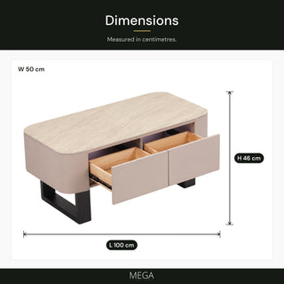 Caleon Coffee Table - Dimensions