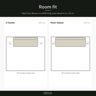 Caslina Leather Sofa - Room fit