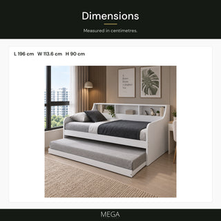 Casoria Pull Out Daybed - Dimensions
