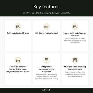 Casoria Pull Out Daybed - Key features