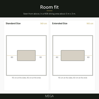 Damarra Extendable Dining Table - Room fit
