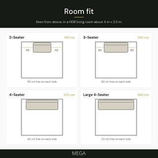 Darlina Leather Sofa - Room fit