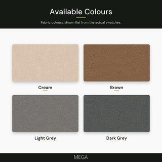 Available colours: Cream, Brown, Light Grey, Dark Grey
