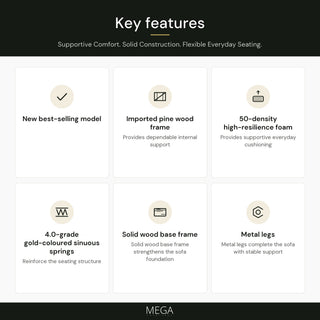Fenoria Fabric Sofa - Key features