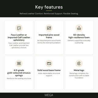 Fenoria Leather Sofa - Key features