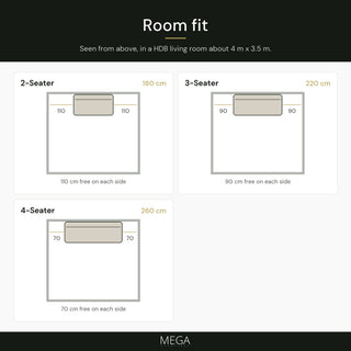Fenoria Leather Sofa - Room fit