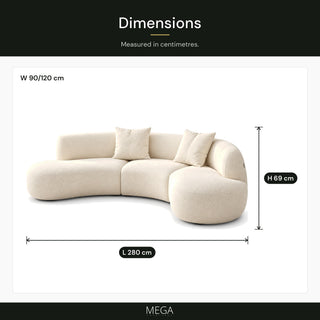 Fenwicke Fabric Sofa - Dimensions