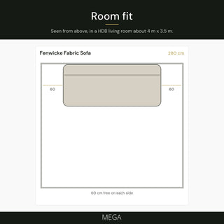Fenwicke Fabric Sofa - Room fit