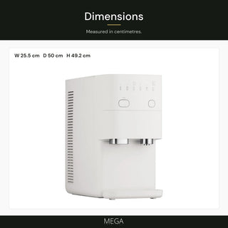 JIKSOO RICH+ Water Purifier - Dimensions