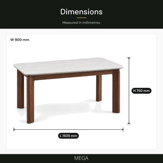Kaverelle Dining Table - Dimensions