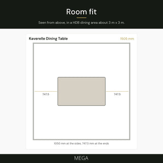 Kaverelle Dining Table - Room fit