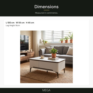 Laveno Coffee Table - Dimensions