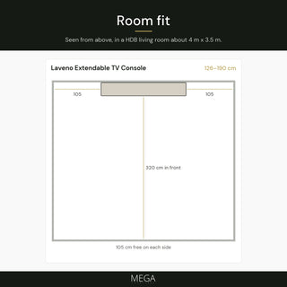 Laveno Extendable TV Console - Room fit