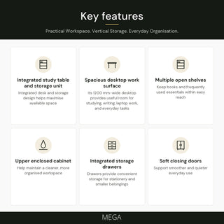 Lumavelle Study Table - Key features