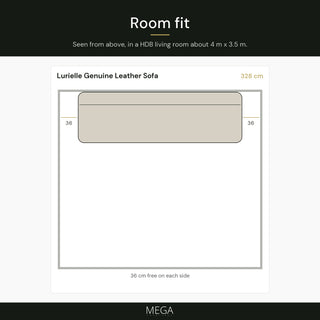 Lurielle Genuine Leather Sofa - Room fit