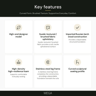 Luscara Fabric Sofa - Key features