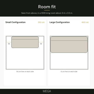 Luscara Fabric Sofa - Room fit