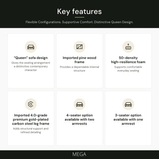 Myrano Fabric Sofa - Key features