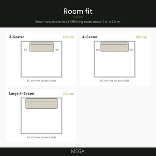 Myrelle Fabric Sofa - Room fit