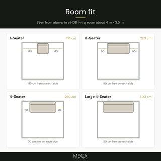 Myvessa Fabric Sofa - Room fit