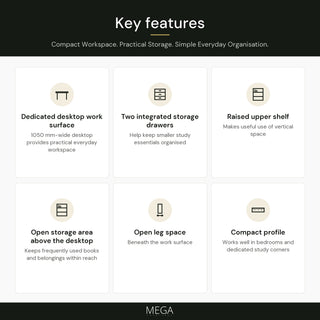 Navello Study Table - Key features