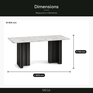 Noverio Dining Table - Dimensions