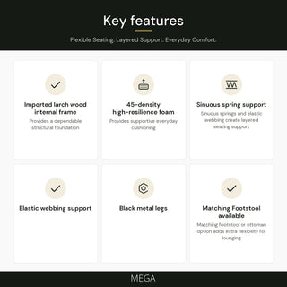 Olenza Fabric Sofa - Key features