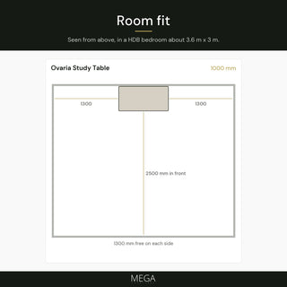 Ovaria Study Table - Room fit