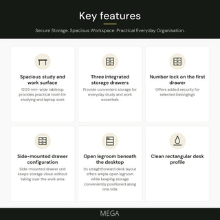 Pavellon Study Table - Key features