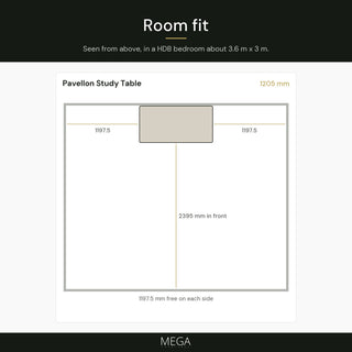 Pavellon Study Table - Room fit