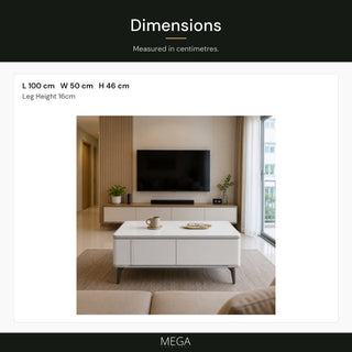 Quavion Coffee Table - Dimensions