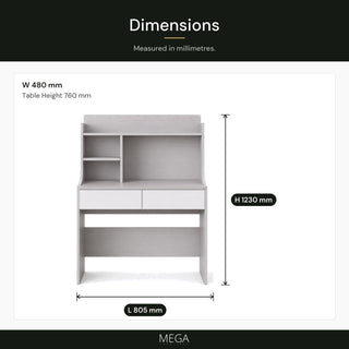 Ravella Study Table - Dimensions