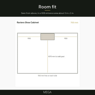 Raviero Shoe Cabinet - Room fit
